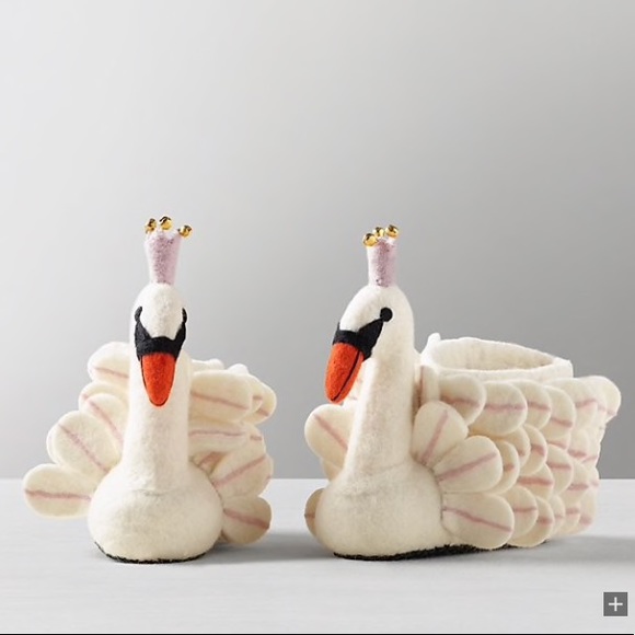 RH Other - NWT Handmade Swan Slippers
